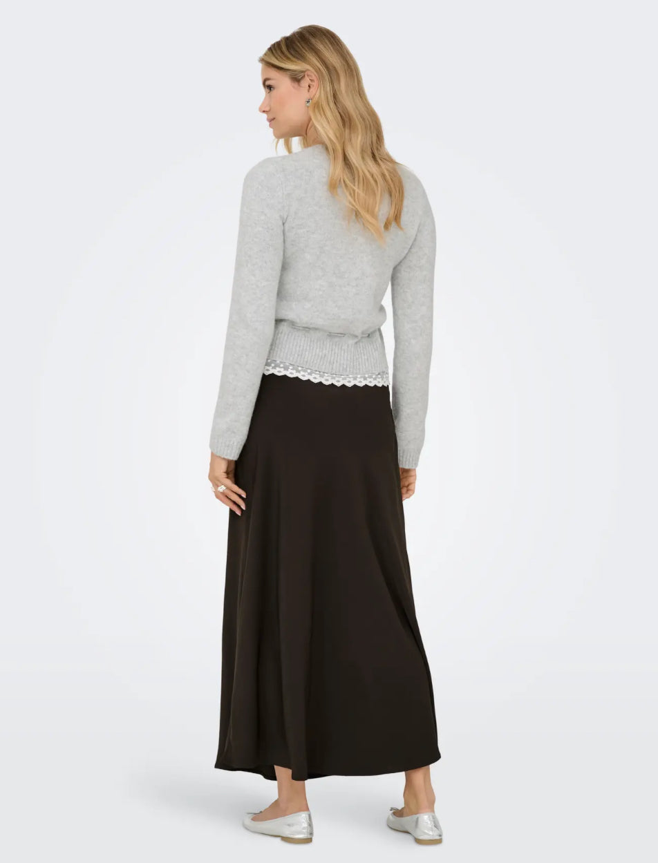 Grå cardigan med blonde