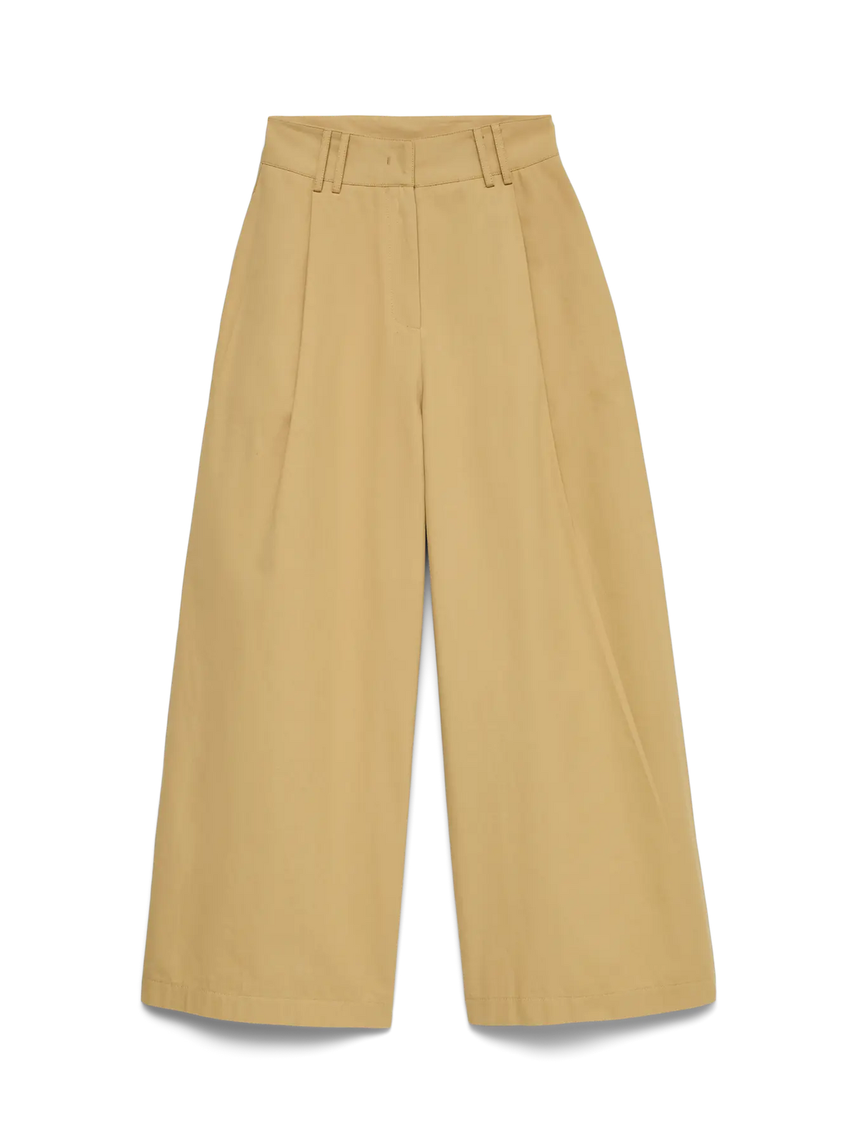 VERO MODA Nova HW brede bukser med læg – Silver Fern