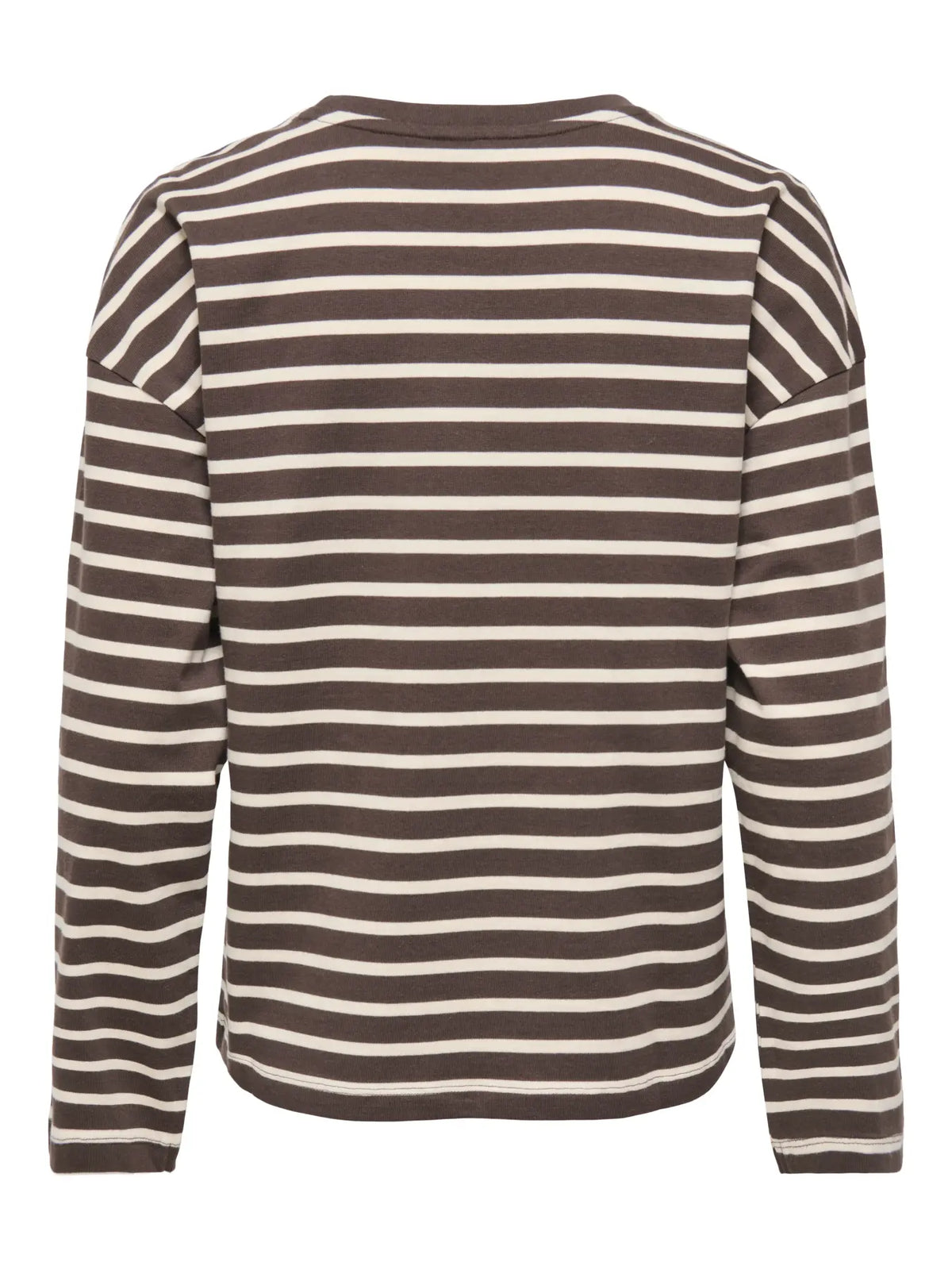 ONLY Soph stribet top kaffebrun/off-white - set bagfra