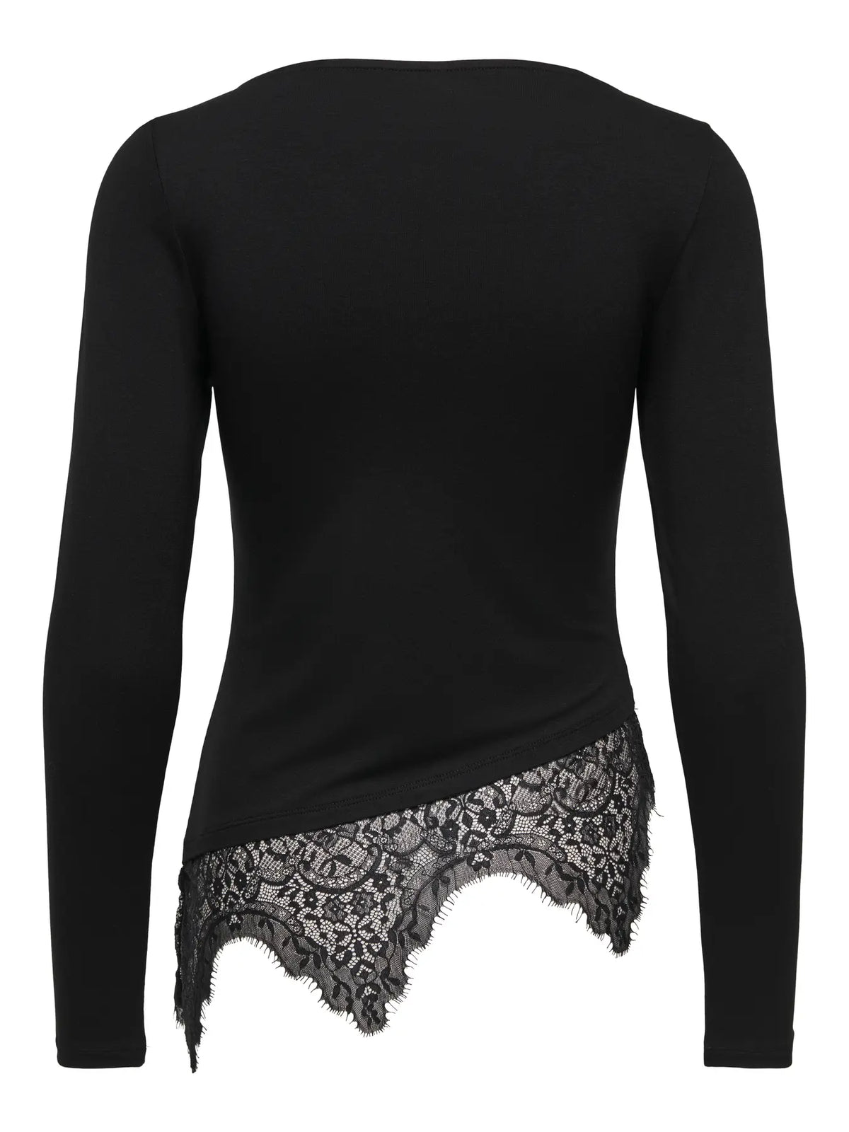 ONLY Laila blondetop dame - hvid langærmet jerseytop, bagfra
