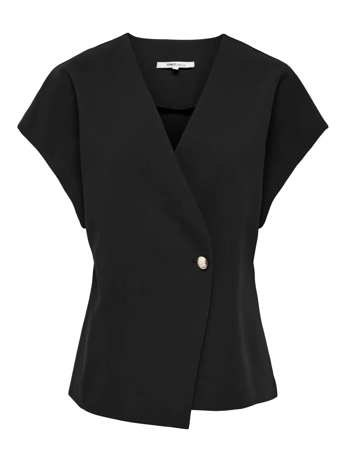 ONLY Yasmine S/S Asymmetric Shirt – Sort